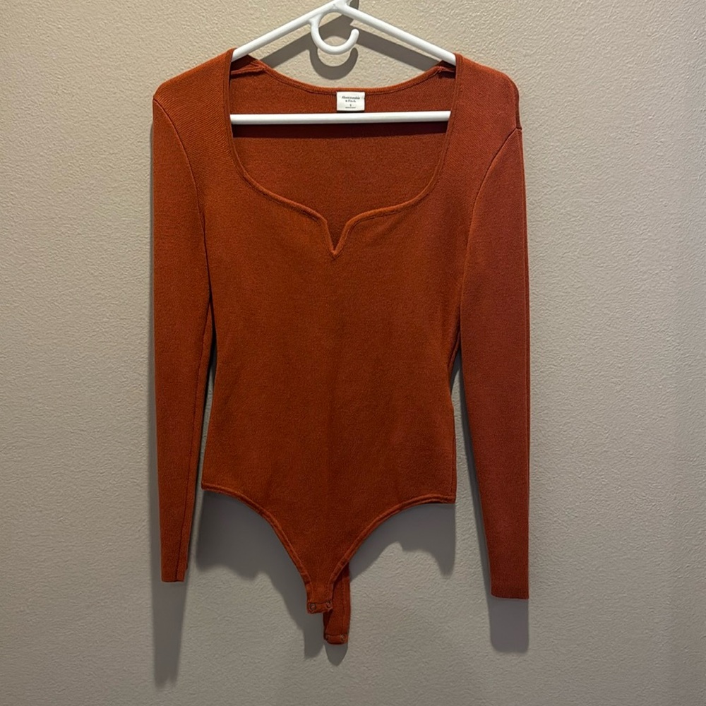 Abercrombie & Fitch Women's Bodysuit with Heart Shape Neckline